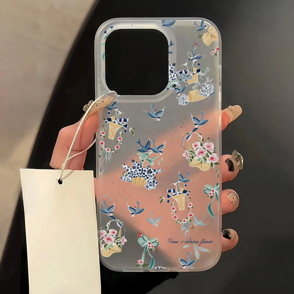 Light Blue Flower iPhone Case