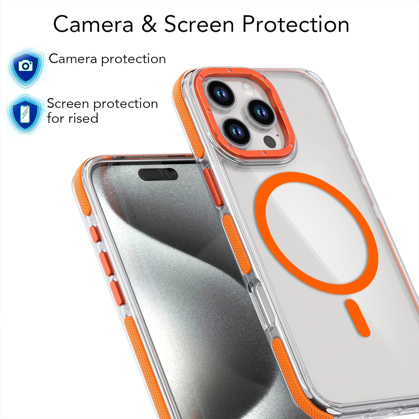 Shockproof Clear Magnetic iPhone Case