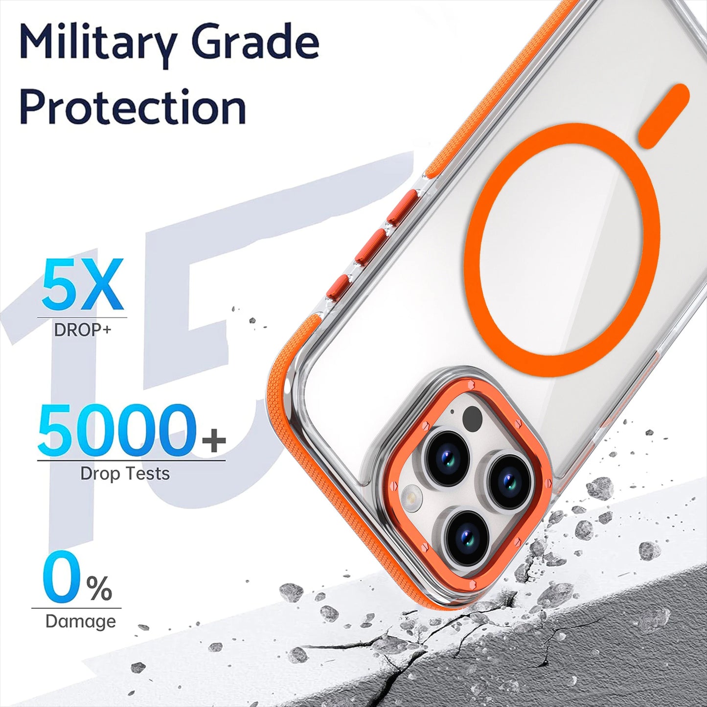 Shockproof Clear Magnetic iPhone Case