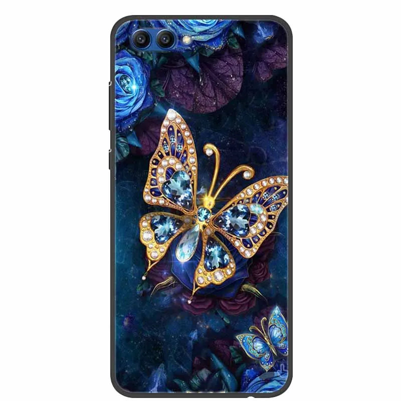 For Honor View 10 Case Luxury Silicone TPU Soft Cover Phone Case For Huawei Honor V10 Funda Shockproof Fashion Cartoon Coque
