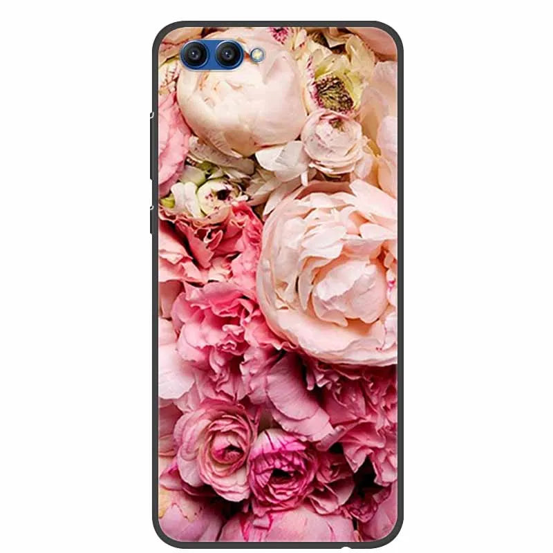 For Honor View 10 Case Luxury Silicone TPU Soft Cover Phone Case For Huawei Honor V10 Funda Shockproof Fashion Cartoon Coque