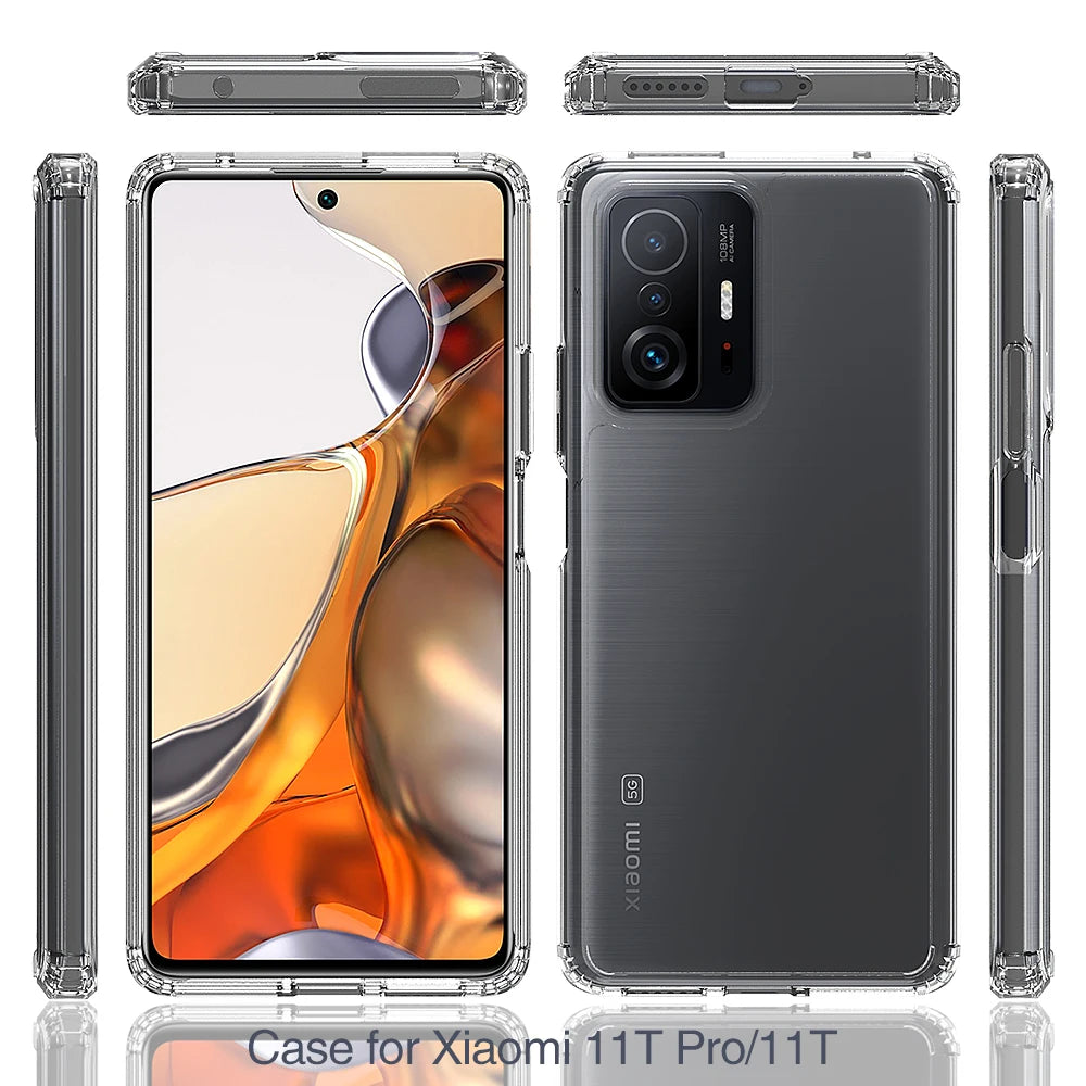 Clear Phone Case For Xiaomi Mi 11T 13T Case Transparent Soft Cover For Xiaomi Mi 11T Pro Anti Scratched Resistant Acrylic Cases