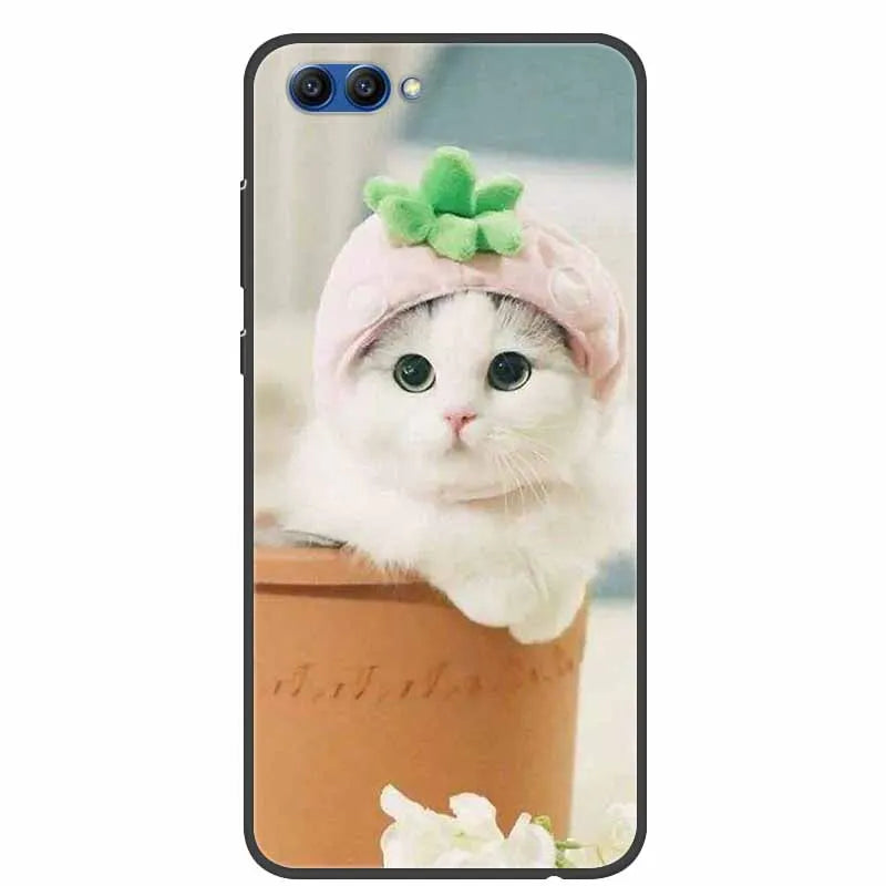 For Honor View 10 Case Luxury Silicone TPU Soft Cover Phone Case For Huawei Honor V10 Funda Shockproof Fashion Cartoon Coque