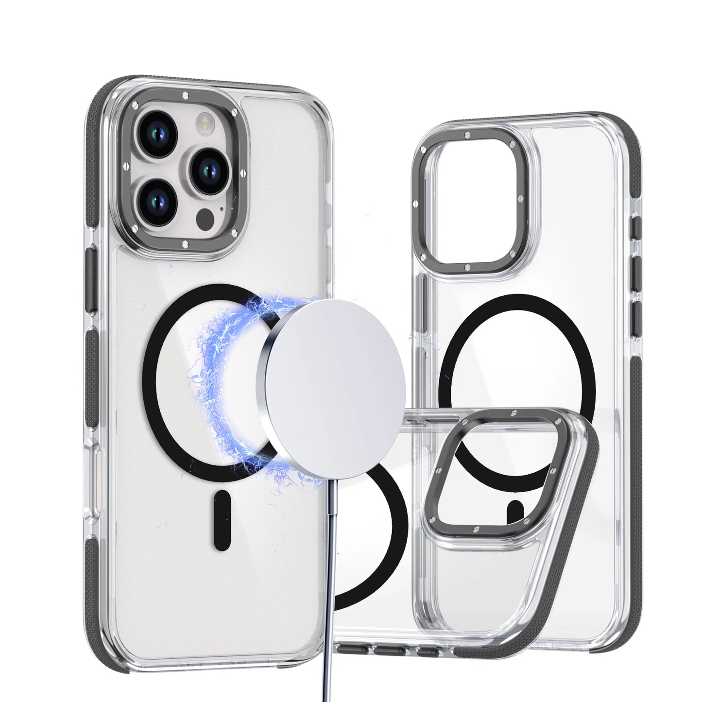 Shockproof Clear Magnetic iPhone Case