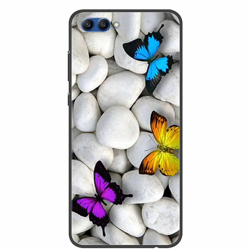 For Honor View 10 Case Luxury Silicone TPU Soft Cover Phone Case For Huawei Honor V10 Funda Shockproof Fashion Cartoon Coque
