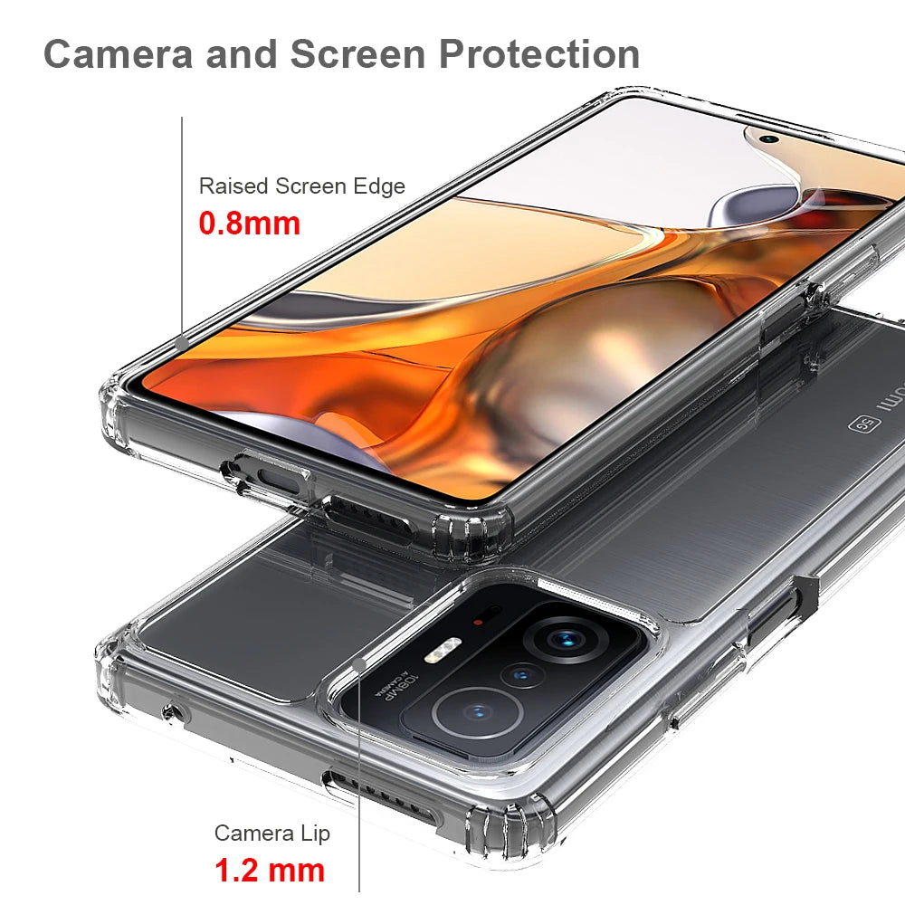 Clear Phone Case For Xiaomi Mi 11T 13T Case Transparent Soft Cover For Xiaomi Mi 11T Pro Anti Scratched Resistant Acrylic Cases