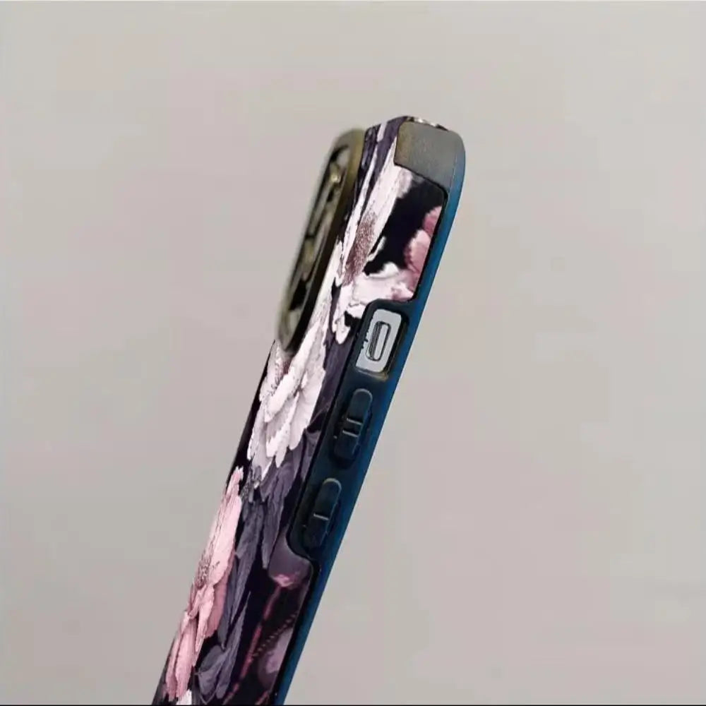 Flower Pattern Phone Case, Cover for IPhone 16 Pro Max 15 Pro 14Plus 13 12 11 XR X/XS Smartphone Shockproof Anti-slip Soft TPU