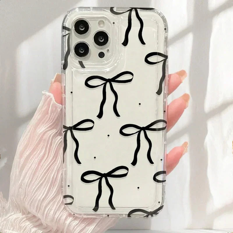 Cute Pink Heart Bow Phone Case