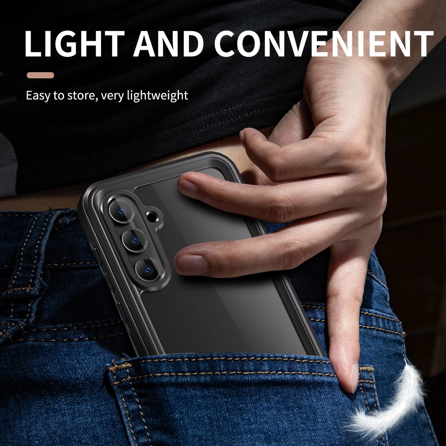 Lightweight Transparent Durable Drop Resistant IP68 Suitable for Samsung Galaxy A16 A55 A14 A54 A34 A15 Waterproof Phone case