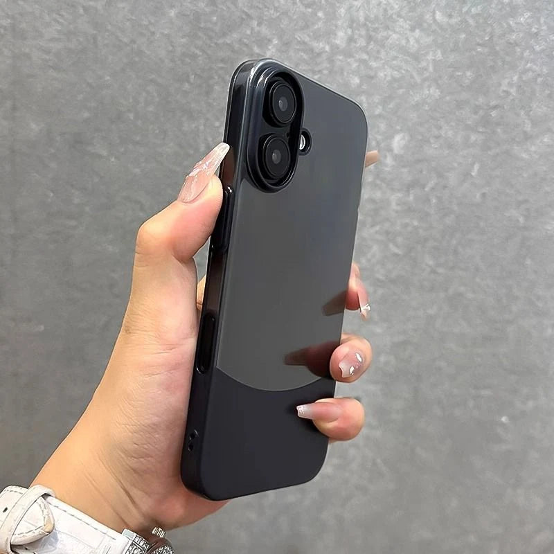 Transparent Hit Color 2 in 1 Phone Case for iPhone Simple New Models Shockproof Clear Hard PC Cover 16 Pro 15pro max 15 14 13 12