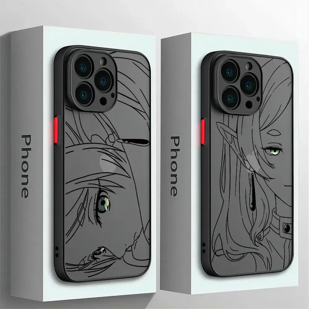 Hot Japan Anime Comics Frieren Phone Case For iPhone 16 15 14 13 12 11 Mini Pro Max X XR XSMax 7 8 Plus Matte Transparent Cover