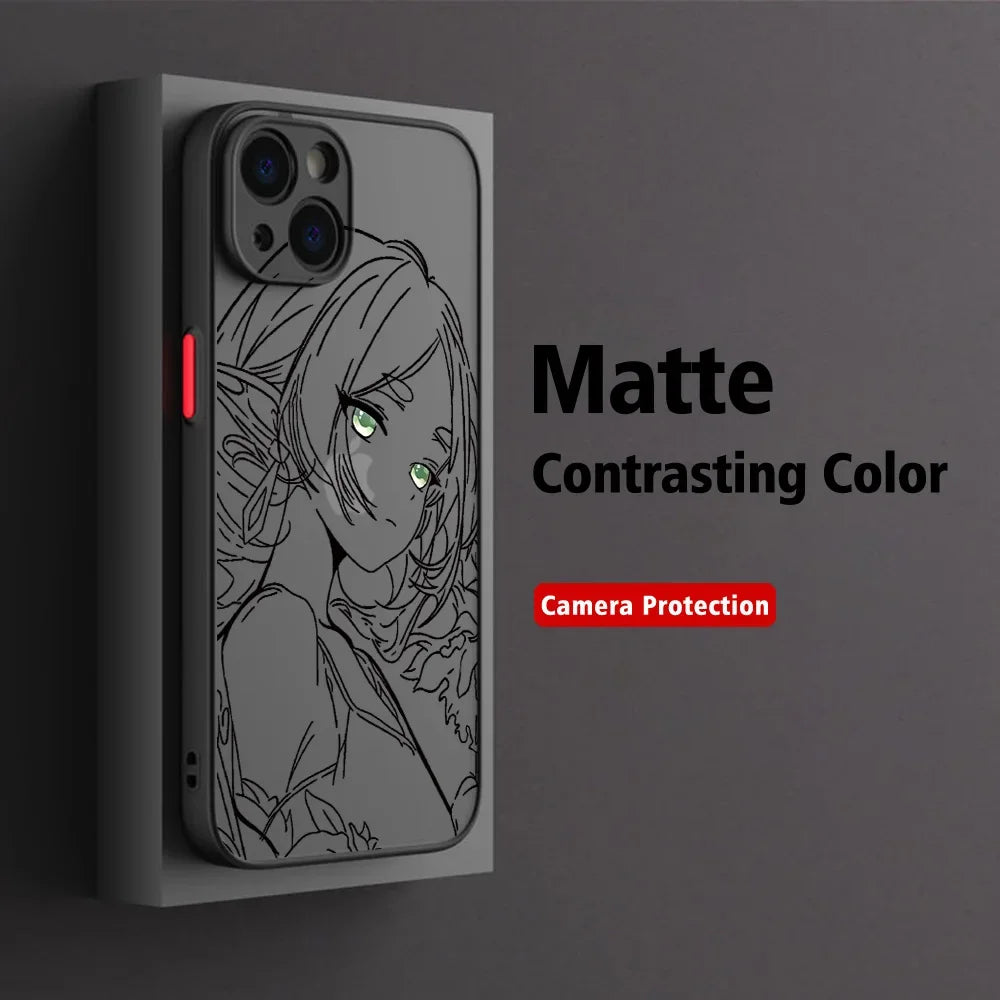 Hot Japan Anime Comics Frieren Phone Case For iPhone 16 15 14 13 12 11 Mini Pro Max X XR XSMax 7 8 Plus Matte Transparent Cover