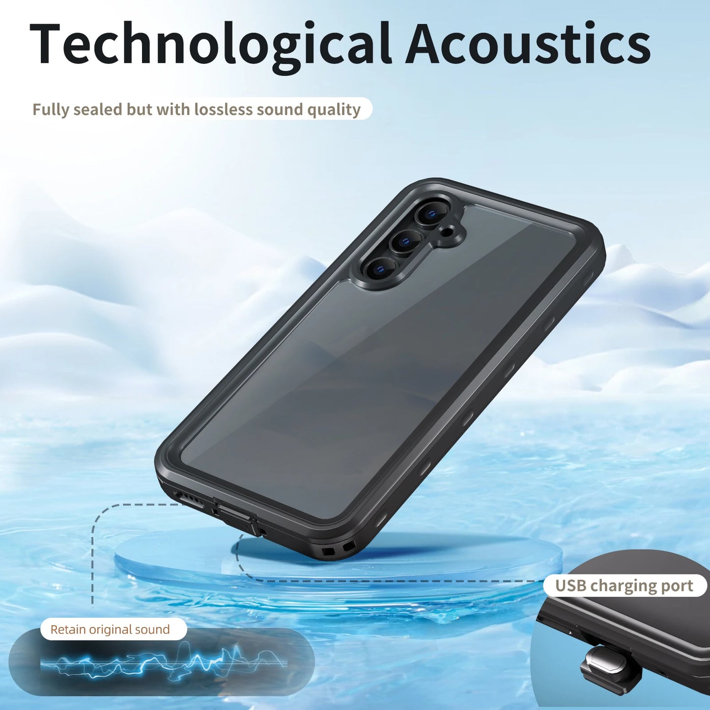 Lightweight Transparent Durable Drop Resistant IP68 Suitable for Samsung Galaxy A16 A55 A14 A54 A34 A15 Waterproof Phone case