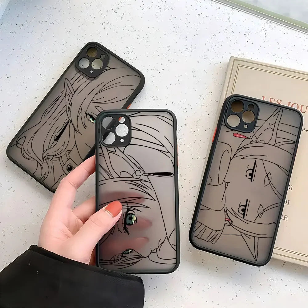 Hot Japan Anime Comics Frieren Phone Case For iPhone 16 15 14 13 12 11 Mini Pro Max X XR XSMax 7 8 Plus Matte Transparent Cover
