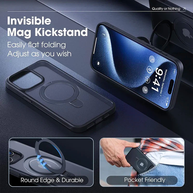 Magnetic Ring Stand iPhone Case