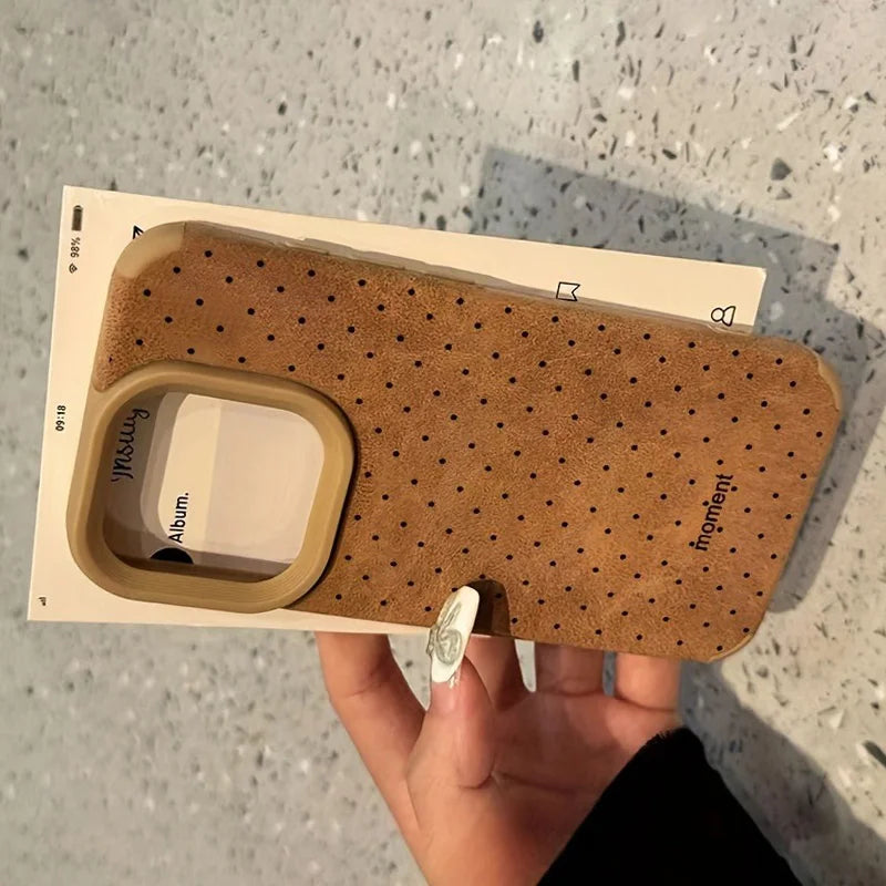 Polka Dot Suede iPhone Case